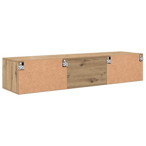 DREWNIANA SZAFKA Z SZUFLADĄ DĄB RZEMIEŚLNICZY 150X39X30CM