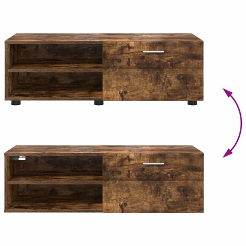 DREWNIANA SZAFKA Z SZUFLADĄ DĄB WĘDZONY 100,5X 39X 30CM