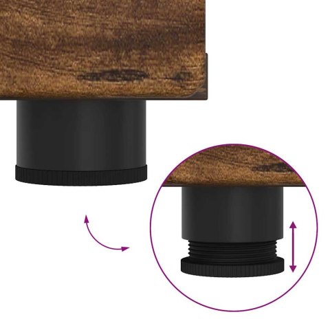 DREWNIANA SZAFKA Z SZUFLADĄ DĄB WĘDZONY 150X39X30CM