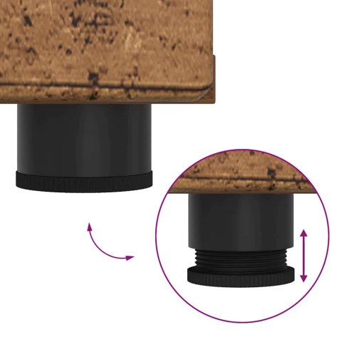 DREWNIANA SZAFKA Z SZUFLADĄ STARE DREWNO 150X39X30CM