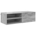 DREWNIANA SZAFKA Z SZUFLADĄ SZARY SONOMA 100,5X 39X 30CM