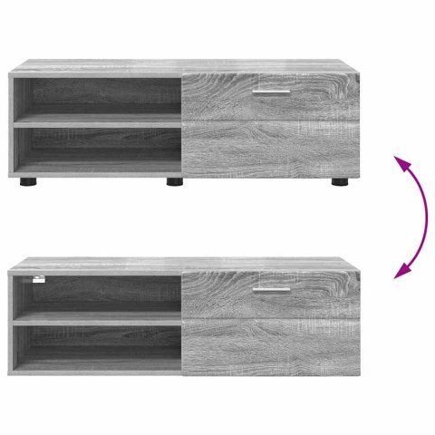 DREWNIANA SZAFKA Z SZUFLADĄ SZARY SONOMA 100,5X 39X 30CM