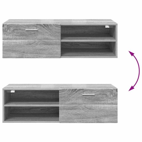 DREWNIANA SZAFKA Z SZUFLADĄ SZARY SONOMA 100,5X 39X 30CM