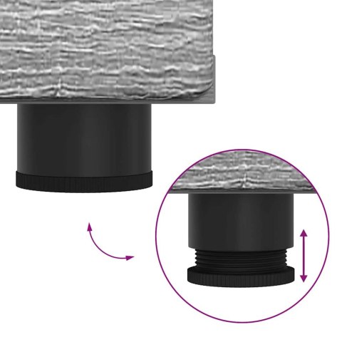 DREWNIANA SZAFKA Z SZUFLADĄ SZARY SONOMA 150X39X30CM