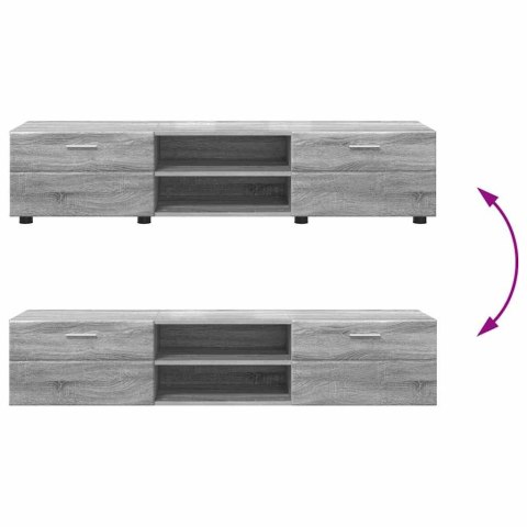 DREWNIANA SZAFKA Z SZUFLADĄ SZARY SONOMA 150X39X30CM