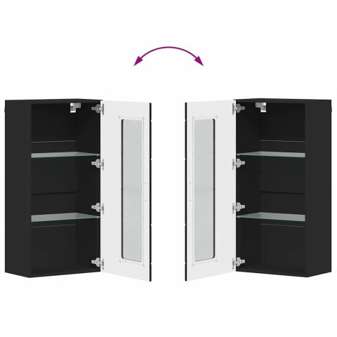 SZAFKA WISZĄCA CZARNY 55X29X100CM