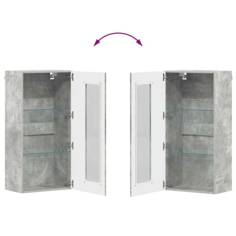 SZAFKA WISZĄCA Z PÓŁKĄ BETONOWY SZARY 55X 29X 100CM