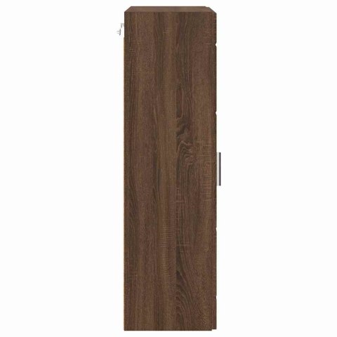 VidaXL Szafka wisząca z półką z drzwiami Brązowy dąb 55 x 29 x 100 cm