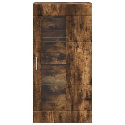 VidaXL Szafka wisząca z półką z drzwiami Wędzony dąb 55 x 29 x 100 cm