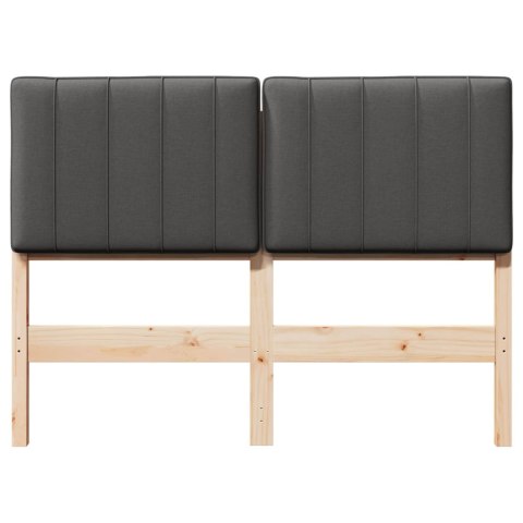 TAPICEROWANE WEZGŁOWIE BRĄZOWY I CIEMNOSZARY 120CM