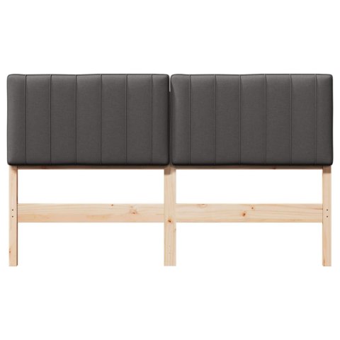 TAPICEROWANE WEZGŁOWIE BRĄZOWY I CIEMNOSZARY 160CM