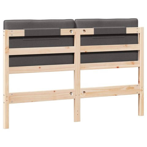 TAPICEROWANE WEZGŁOWIE BRĄZOWY I CIEMNOSZARY 160CM