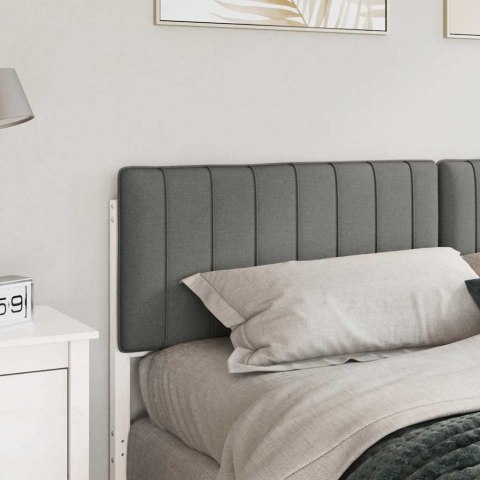 TAPICEROWANE WEZGŁOWIE Z ZAGŁÓWKIEM BIAŁY I JASNOSZARY 180CM