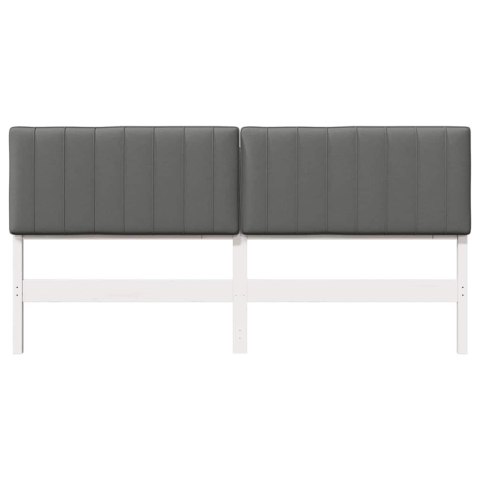 TAPICEROWANE WEZGŁOWIE Z ZAGŁÓWKIEM BIAŁY I JASNOSZARY 180CM