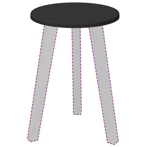 VidaXL Blat stołu Czarny 30 x 30 x 1,5 cm Materiał drewnopochodny