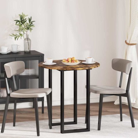 VidaXL Blat stołu Wędzony dąb 70 x 70 x 1,5 cm Materiał drewnopochodny