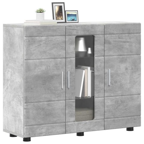 VidaXL Bufet Betonowy szary 55,5 x 29 x 100 cm Materiał drewnopochodny