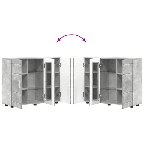 VidaXL Bufet Betonowy szary 55,5 x 29 x 100 cm Materiał drewnopochodny