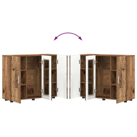 VidaXL Bufet Stare drewno 55,5 x 29 x 100 cm Materiał drewnopochodny