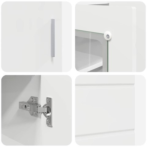 VidaXL Bufet z półką Biały na wysoki połysk 55,5 x 29 x 100 cm