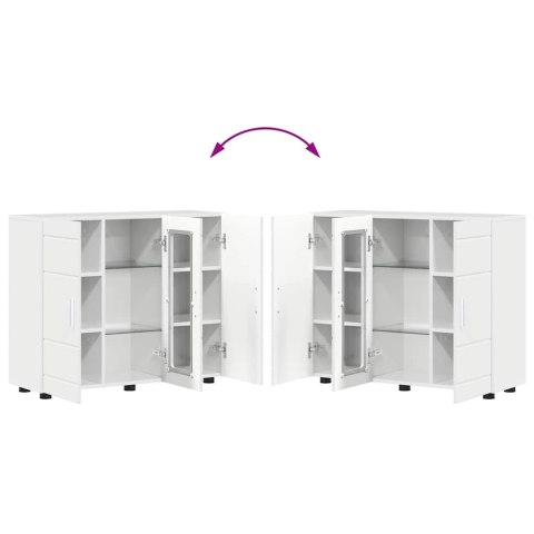 VidaXL Bufet z półką Biały na wysoki połysk 55,5 x 29 x 100 cm