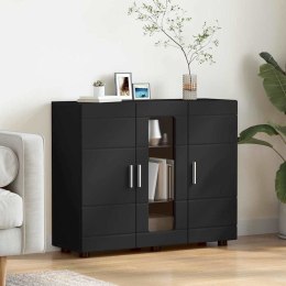 VidaXL Bufet z półką Czarny 55,5 x 29 x 100 cm Materiał drewnopochodny
