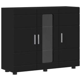 VidaXL Bufet z półką Czarny 55,5 x 29 x 100 cm Materiał drewnopochodny