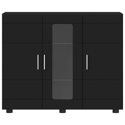 BUFET Z PÓŁKĄ CZARNY 55,5X29X100CM