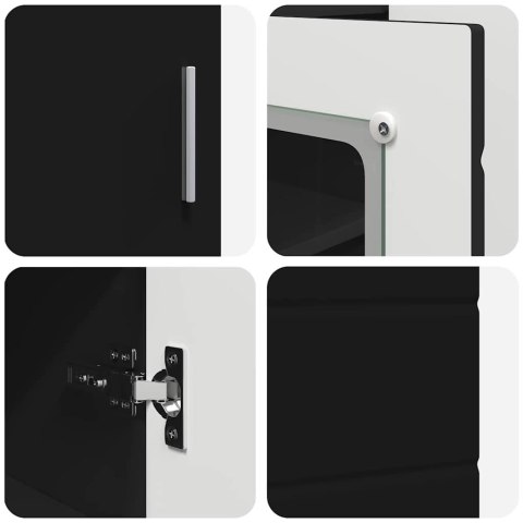 BUFET Z PÓŁKĄ CZARNY 55,5X29X100CM