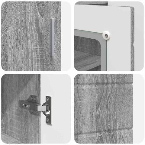 VidaXL Bufet z półką z drzwiami Szary dąb sonoma 55,5 x 29 x 100 cm