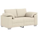 VidaXL Sofa 3 pcs Ciemna zieleń Tkanina lniana