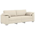 VidaXL Sofa 3 pcs Ciemna zieleń Tkanina lniana