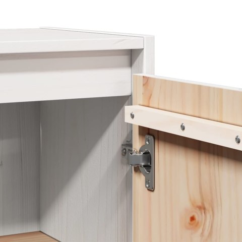 VidaXL Szafka ścienna, biała, 30x30x60 cm, lite drewno sosnowe