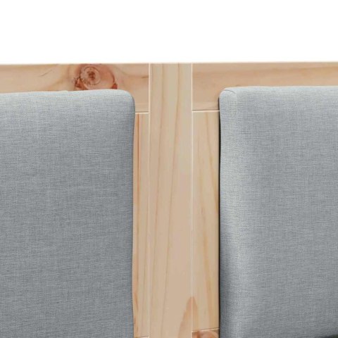 VidaXL Zagłówek Inny Brązowy 135 cm Lite drewno sosnowe