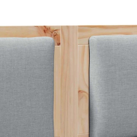 VidaXL Zagłówek Inny Brązowy 200 cm Lite drewno sosnowe