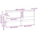 VidaXL Zagłówek Inny Brązowy 200 cm Lite drewno sosnowe