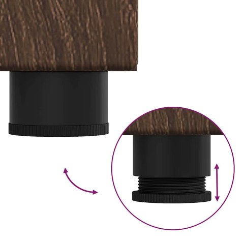 VidaXL Zestaw Szafek Łazienkowych TULUM Brązowy dąb 37 x 31,5 x 82 cm