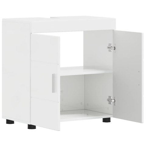 VidaXL Zestaw Szafek Łazienkowych TULUM Wysoki połysk biały