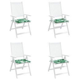 PODUSZKI NA KRZESŁA 4 SZT WZÓR LIŚCIA 50X50X4CM