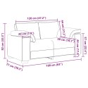 VidaXL Sofa Ciemnoszary 160 x 77 x 82 cm tkanina