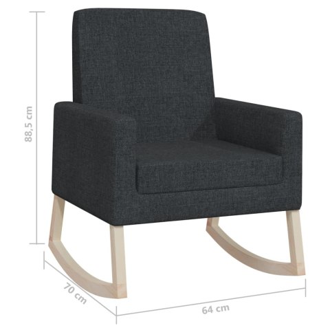 VidaXL Fotel bujany, czarny, tapicerowany tkaniną