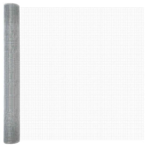 VidaXL Spawana siatka ogrodzeniowa Srebrny 1 x 50 m