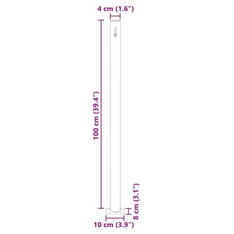 MARKIZA BOCZNA NA TARAS 160X300CM NIEBIESKA
