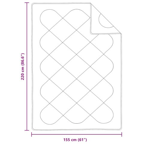 VidaXL Letni Kołdra z poduszką 2 pcs Biały Mikrofibra