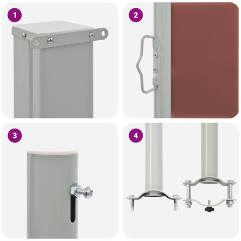 WYSUWANA MARKIZA BOCZNA NA TARAS 80X300CM BRĄZOWA