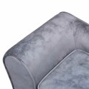 VidaXL Sofa dla psa, szara, 57x34x36 cm, pluszowa