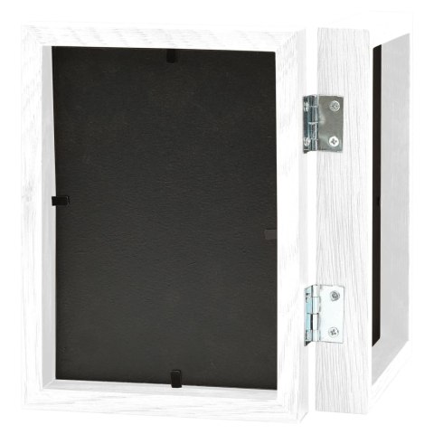 DWUDZIELNA RAMKA NA ZDJĘCIA BIAŁA 2X(10X15CM)