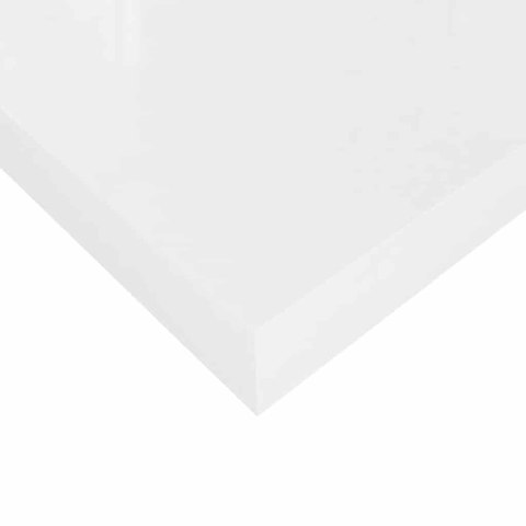 PÓŁKI ŚCIENNE 4 SZT BIAŁE POŁYSK 40X23X3,8