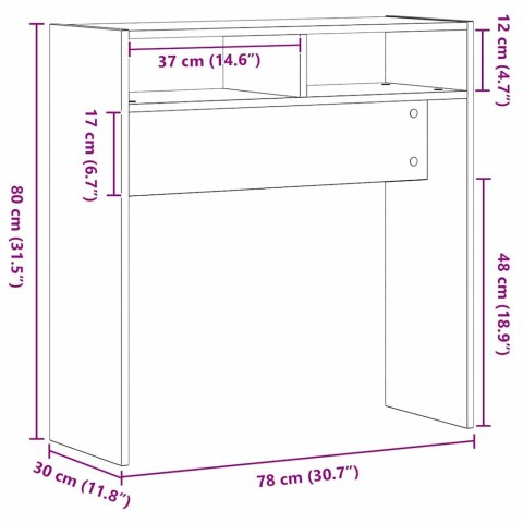 KONSOLA CZARNY DĄB 78X30X80CM