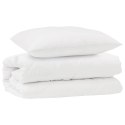 ZESTAW KOŁDER Z PODUSZKĄ 2 SZT BIAŁY MIKROFIBRA